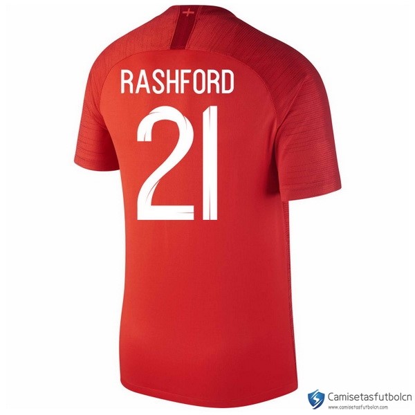 Camiseta Seleccion Inglaterra Segunda equipo Rashford 2018 Rojo